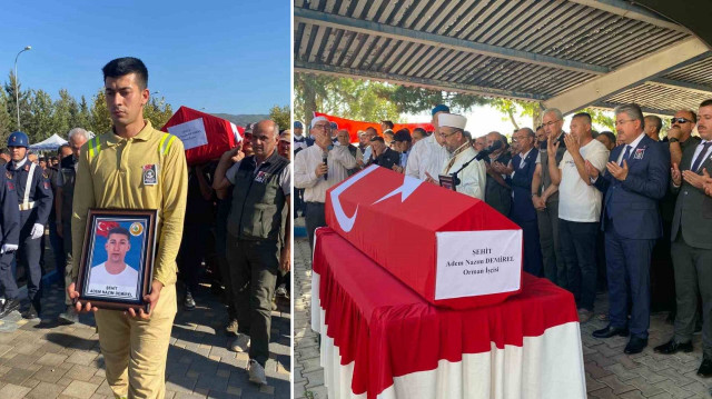 Şehit olan orman personeli Adem Nazım Demirel son yolculuğuna uğurlandı.