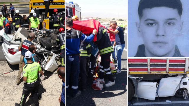 TIR'ın altına giren otomobilin sürücüsü Burak Kayacı hayatını kaybetti