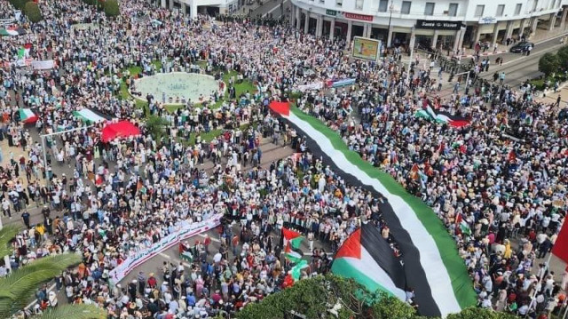 الآلاف بالمغرب واليمن يتظاهرون دعما لغزة ورفضا لتجويع الفلسطينيين