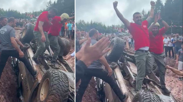 Off-Road yarışlarında yürekleri ağza getiren kaza