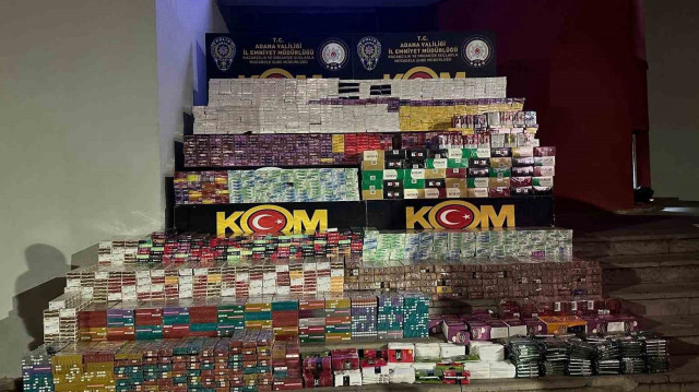 Yakalanan kaçak ürünler.