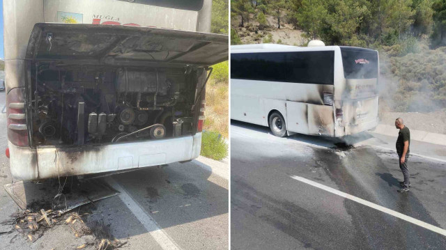 Yolcu otobüsünde dehşet anları