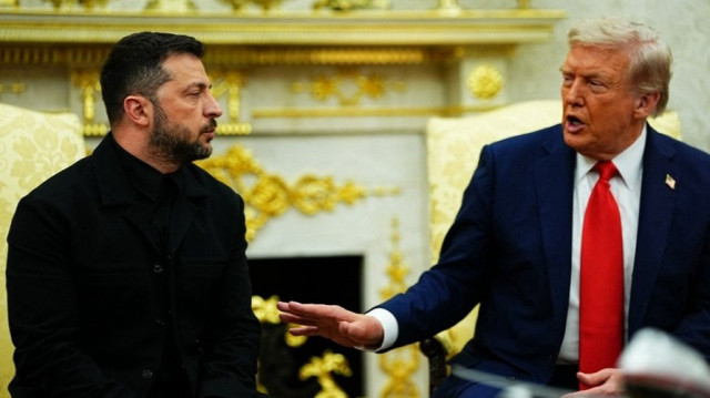 Ukrainian President Volodymyr Zelenskyy (L) meets with US President Donald Trump in Washington D.C., United States on August 19, 2025. 