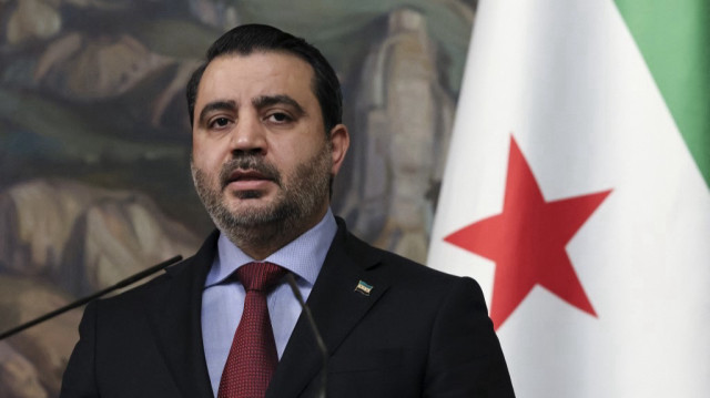 Le ministre syrien des Affaires étrangères, Asaad al-Chaibani, participe à une conférence de presse conjointe avec son homologue russe à l'issue de leur rencontre à Moscou, le 31 juillet 2025.