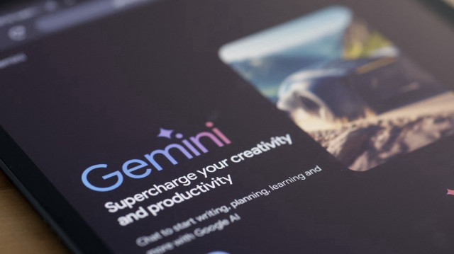 L'intelligence artificielle conçue par Google, Gemini Ai sur un iPad.
