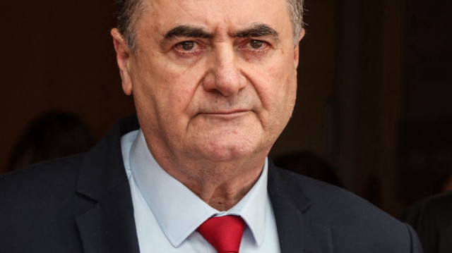 Le ministre israélien des Affaires étrangères, Israel Katz, attend son homologue français avant une réunion à Jérusalem, le 7 novembre 2024.