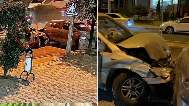 Zincirleme kaza sonucu 5 araçta maddi hasar meydana geldi.