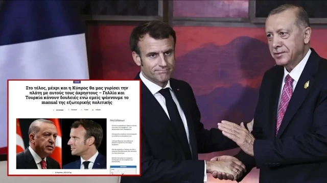 Yunanistan'da Erdoğan-Macron görüşmesi krize neden oldu