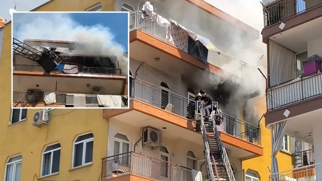 Antalya'da 5 katlı binada çıkan yangın paniği