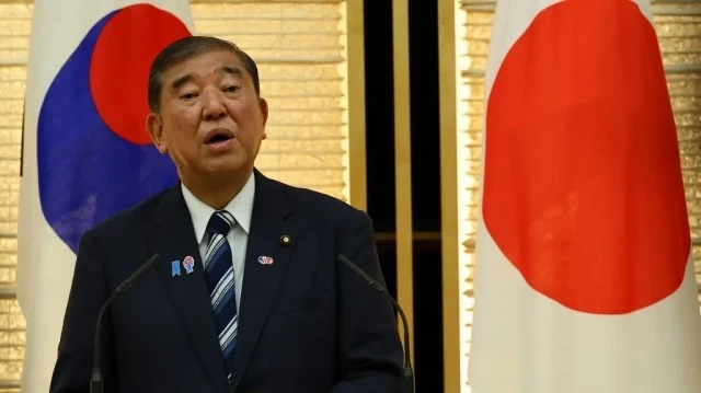 Le Premier ministre japonais Shigeru Ishiba s'exprime lors d'une conférence de presse conjointe avec le président sud-coréen Lee Jae Myung (non présent sur la photo) après leur sommet à Tokyo le 23 août 2025.