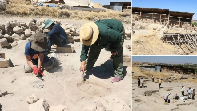 Malatya'da yaklaşık 7 bin yıllık geçmişe sahip olan ve UNESCO Dünya Kültür Mirası Kalıcı Listesi'nde yer alan Arslantepe Höyüğü'nde 6 Şubat 2023'teki depremlerde hasar alan geç Hitit döneminden kalan surlar onarılıyor.