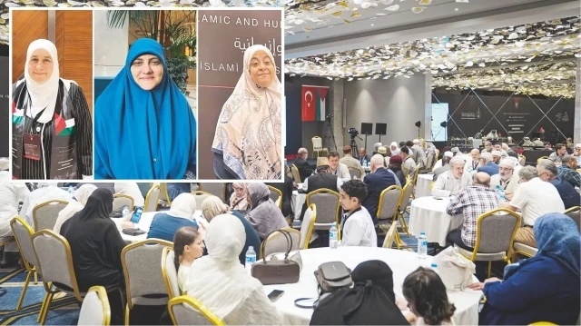 Beyan Fakhri, Hala Samir, Kamilia Tulun. / “İnsanlığın Ortak Sorumluluğu: Gazze” toplantısı
