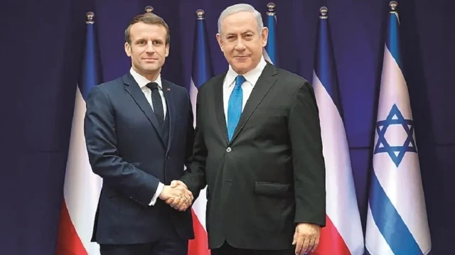 Macron, Netanyahu.