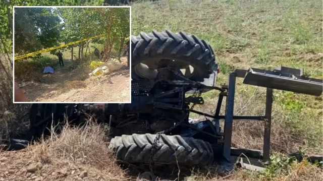 Tarlasına giderken devrilen traktörün altında hayatını kaybetti