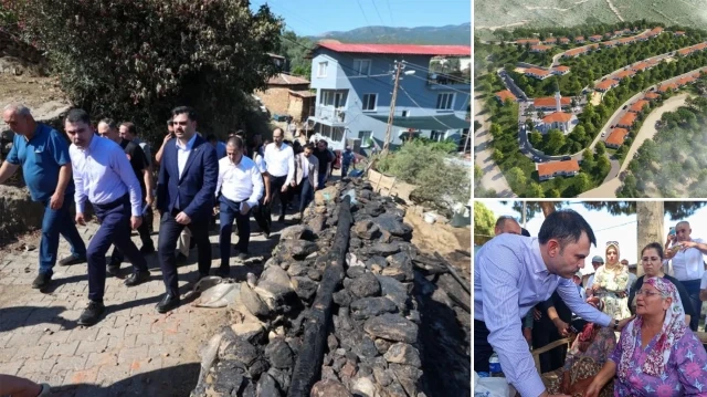 Bakan Kurum '1 ay içinde temelleri atılacak' sözünü vermişti: Yanan köy evlerinin inşa süreci başlıyor