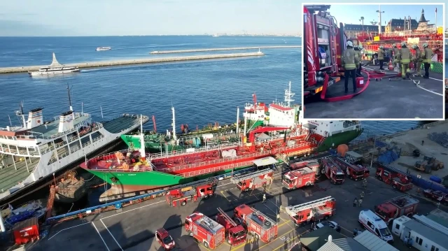 Haydarpaşa Limanı'nda korkutan yangın