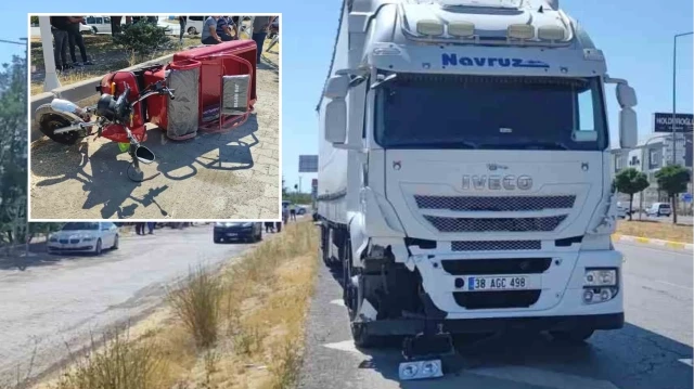 Sivas'ta tırın çarptığı elektrikli motosikletin sürücüsü hayatını kaybetti