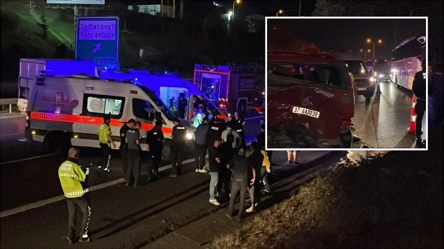 Kaza nedeniyle TEM Otoyolu’nun Ankara istikametinde iki şerit bir süre trafiğe kapandı.