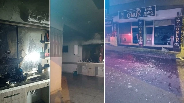 İntikam şüphesi: Aydın'da berber dükkanına molotofkokteylli saldırı