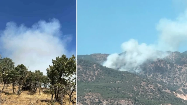 Bölgeye gelen ekipler müdahalelerini sürdürüyor. Yangına havadan 2 helikopter destek veriyor. 