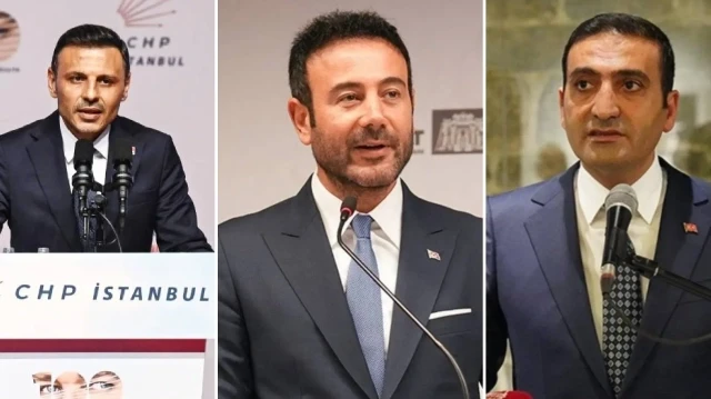Özgür Çelik, Beyoğlu Belediye Başkanı İnan Güney ve Beşiktaş Belediye Başkanı Rıza Akpolat.