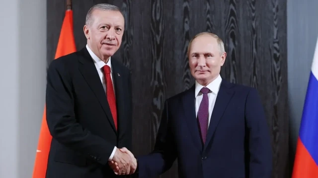 Cumhurbaşkanı Recep Tayyip Erdoğan, Rusya Devlet Başkanı Putin.