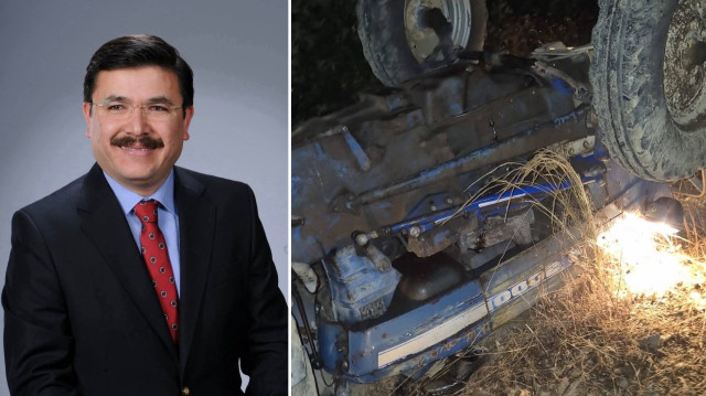 Ziraat mühendisi Şaban İş’in kontrolünü yitirdiği traktör devrildi.