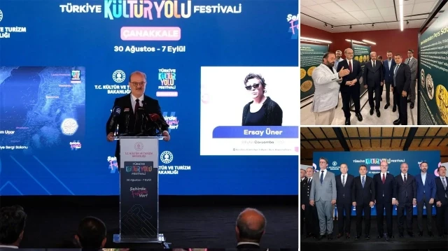 Çanakkale Kültür Yolu Festivali’nin açılışı, Kültür ve Turizm Bakan Yardımcısı Serdar Çam’ın katılımıyla Anadolu Hamidiye Tabyası Hangarı’ndaki gerçekleştirilen törenle başladı.