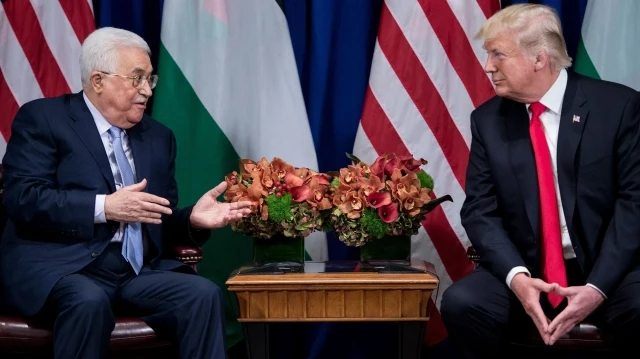 Махмуд Аббас и Дональд Трамп
