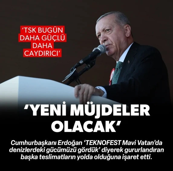'Yeni müjdeler yolda'