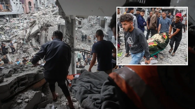 İsrail askerleri, Gazze Şeridi'nin kuzeyindeki Gazze kentini işgal planı kapsamında El-Makusi bölgesinde zorla yerlerinden edilen Filistinlilerin kaldığı çadırlara hava saldırısı düzenledi.
