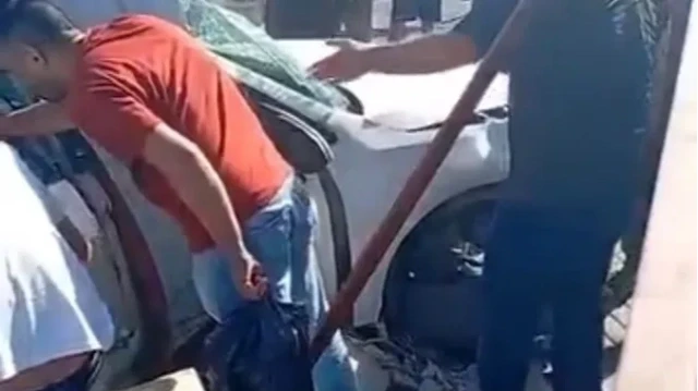 Kaza sonrası görüntü.