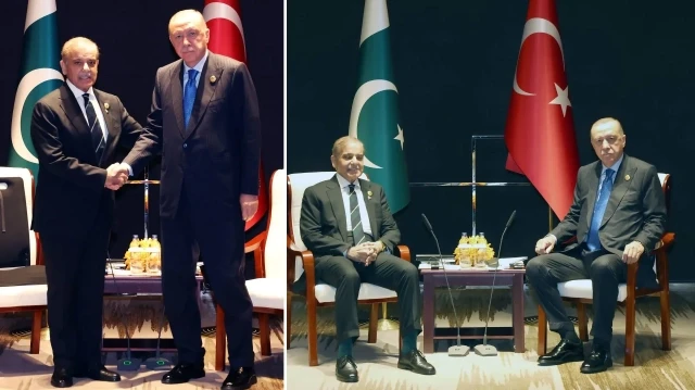 Cumhurbaşkanı Erdoğan'ın, Pakistan Başbakanı Şerif ile görüşmesinden görüntüler