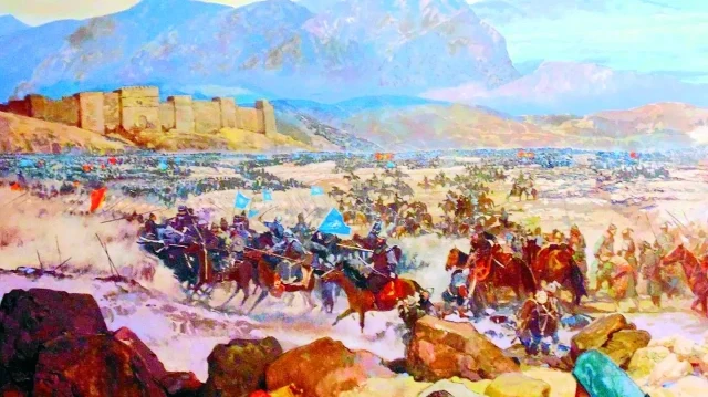 Malazgirt Savaşına dair bir tasvir.