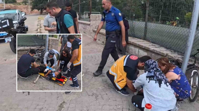 Freni tutmayan bisikletle yokuş aşağı savruldular