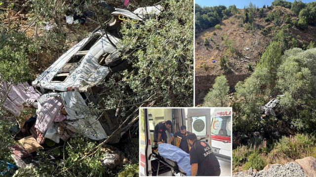 Sivas’ta işçi servisi devrildi.