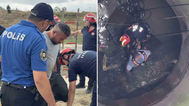 Hırsızlık için indiği kuyuda ipinin kopması sonucu mahsur kaldı