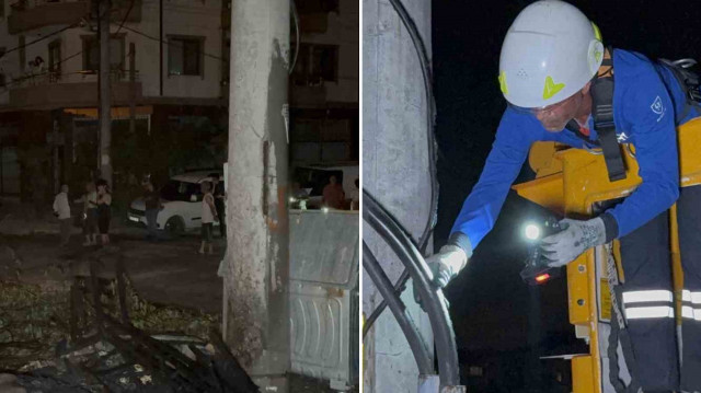  Mahalleye elektrik 1 saatlik çalışma sonrasında verildi.