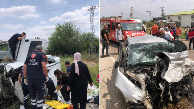 Otomobil ile hafif ticari aracın çarpışması sonucu 1 kişi hayatını kaybetti.