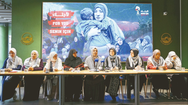 Uluslararası Kudüs ve Filistin’e Destek Kadın Birliği ile Göç ve Diaspora Vakfı öncülüğünde basın toplantısı düzenlendi.