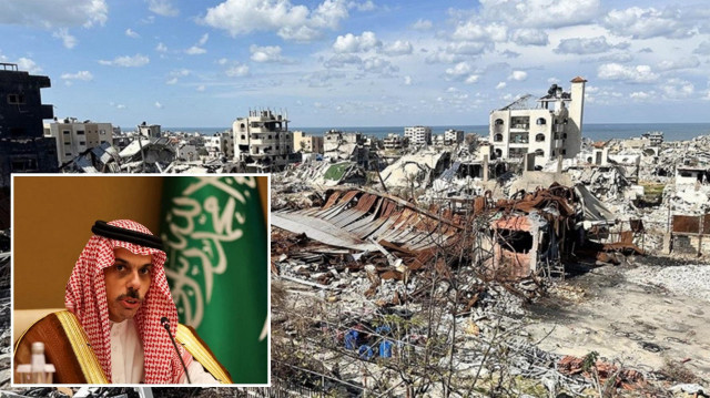 Suudi Arabistan Dışişleri Bakanlığı tarafından yapılan açıklamada, Filistinlilerin soykırıma uğramasını ve zorla yerinden edilmesini önlemek için harekete geçme çağrısında bulunuldu