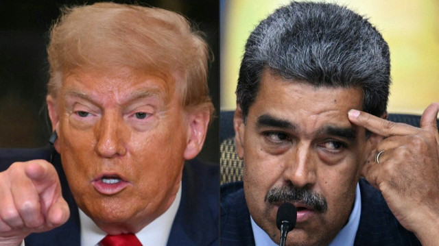 Le président américain Donald Trump à Washington et le président vénézuélien Nicolas Maduro.