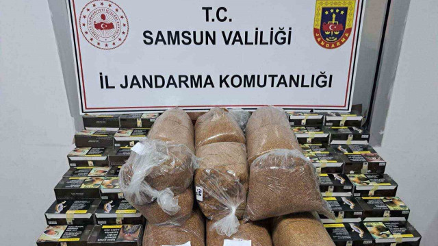 Yakalanan kaçak ürünler.