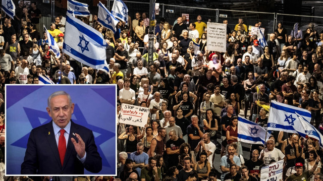 İsrailli esirlerin aileleri Tel Aviv yönetiminin Gazze kentini işgal kararını protesto etti