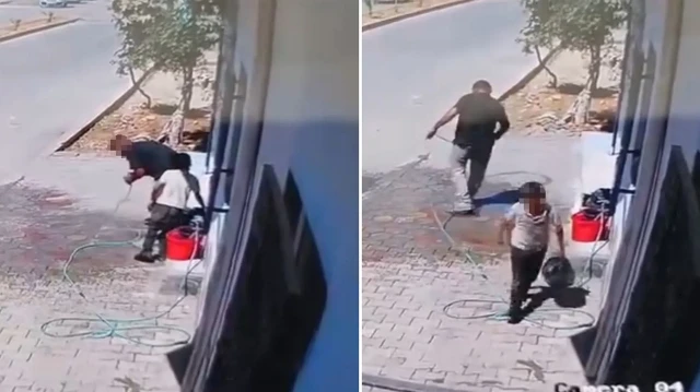 Hırsızlık anı kameraya yansıdı.