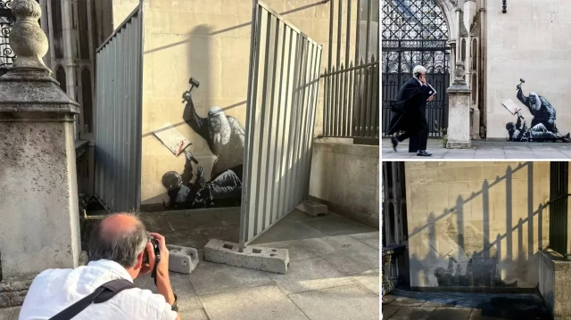 Banksy'nin eseri silindi.