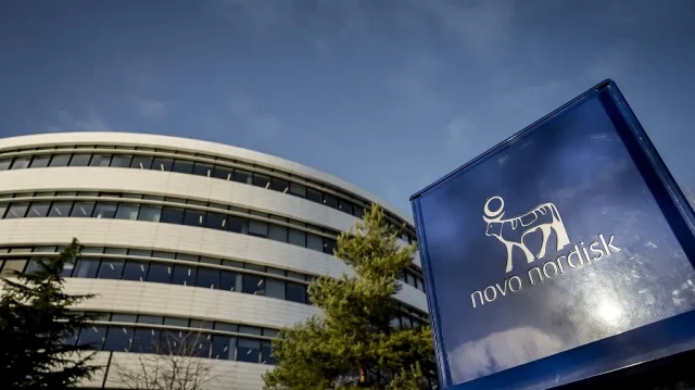 Les logos du fabricant danois de médicaments Novo Nordisk.