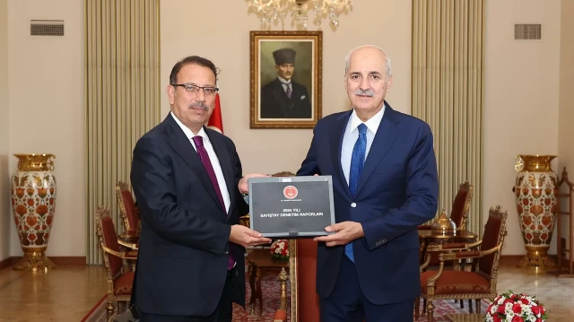 TBMM Başkanı Kurtulmuş, Sayıştay Başkanı Yener'i kabul etti
