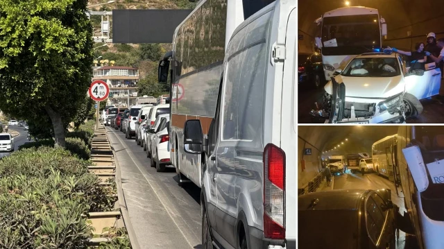 8 kilometrelik kuyruk oluştu.