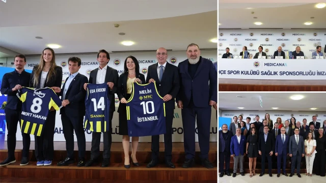 Fenerbahçe ile Medicana arasındaki sponsorluk anlaşması, Chobani Stadyumu'nda gerçekleşen törenle imzalandı.